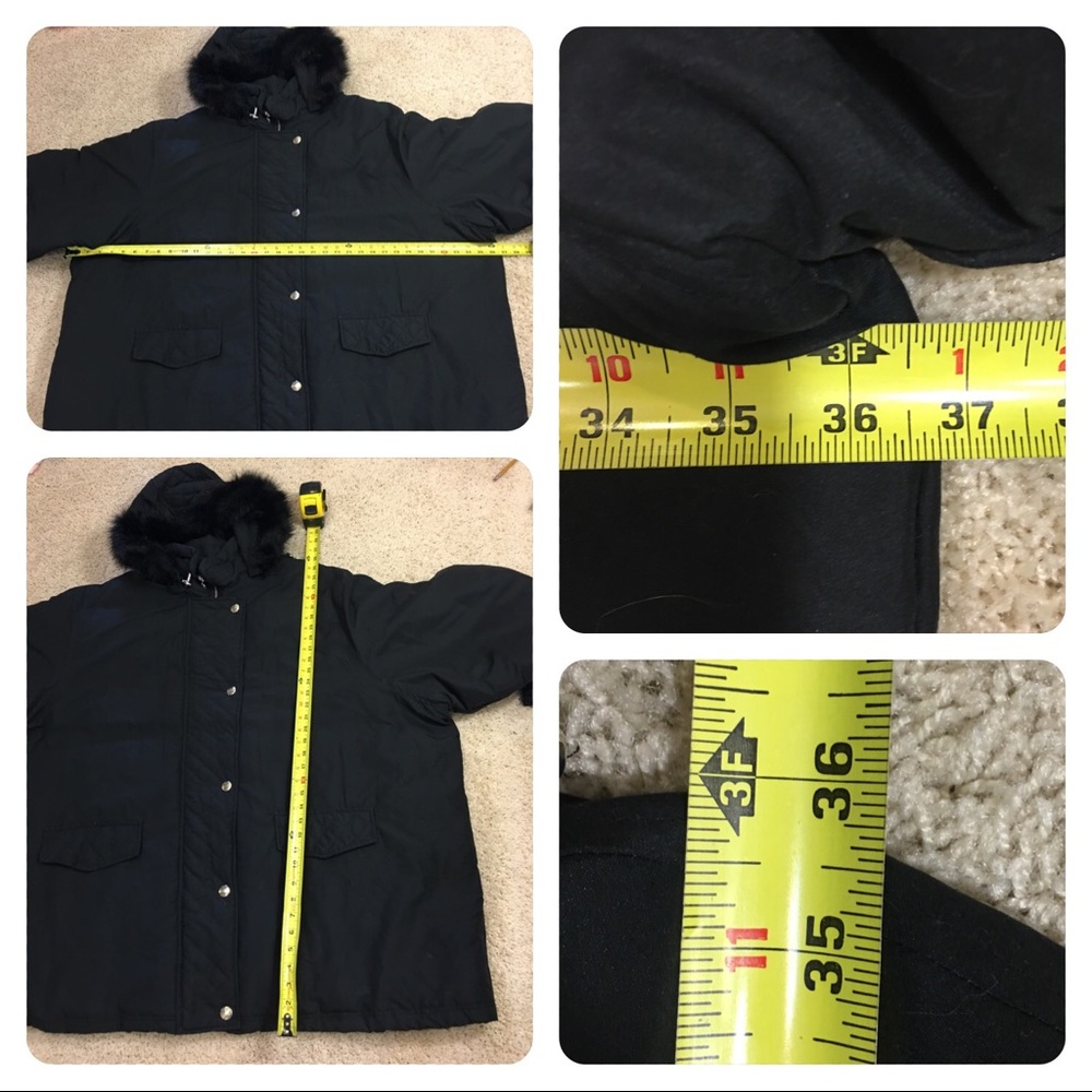 New! WOMAN WITHIN DOWN FEATHER BLACK Parka - Picture 4 of 6